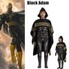 Adam Black Cosplay Costume Hooded Cloak Jumpsuit Set Halloween Adult Kids Mens