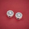 Sterling Silver S999 Bagua Taoist Beads for DIY Bracelets and Necklaces