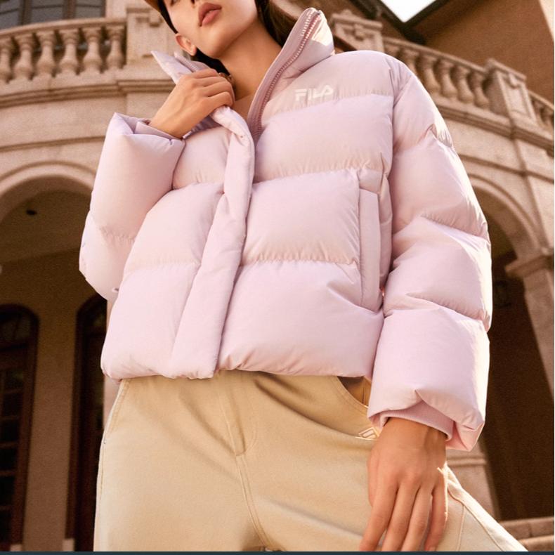 New FILA Lifestyle Down Jacket Women's Dark Plum Pink F51W449904F-PK