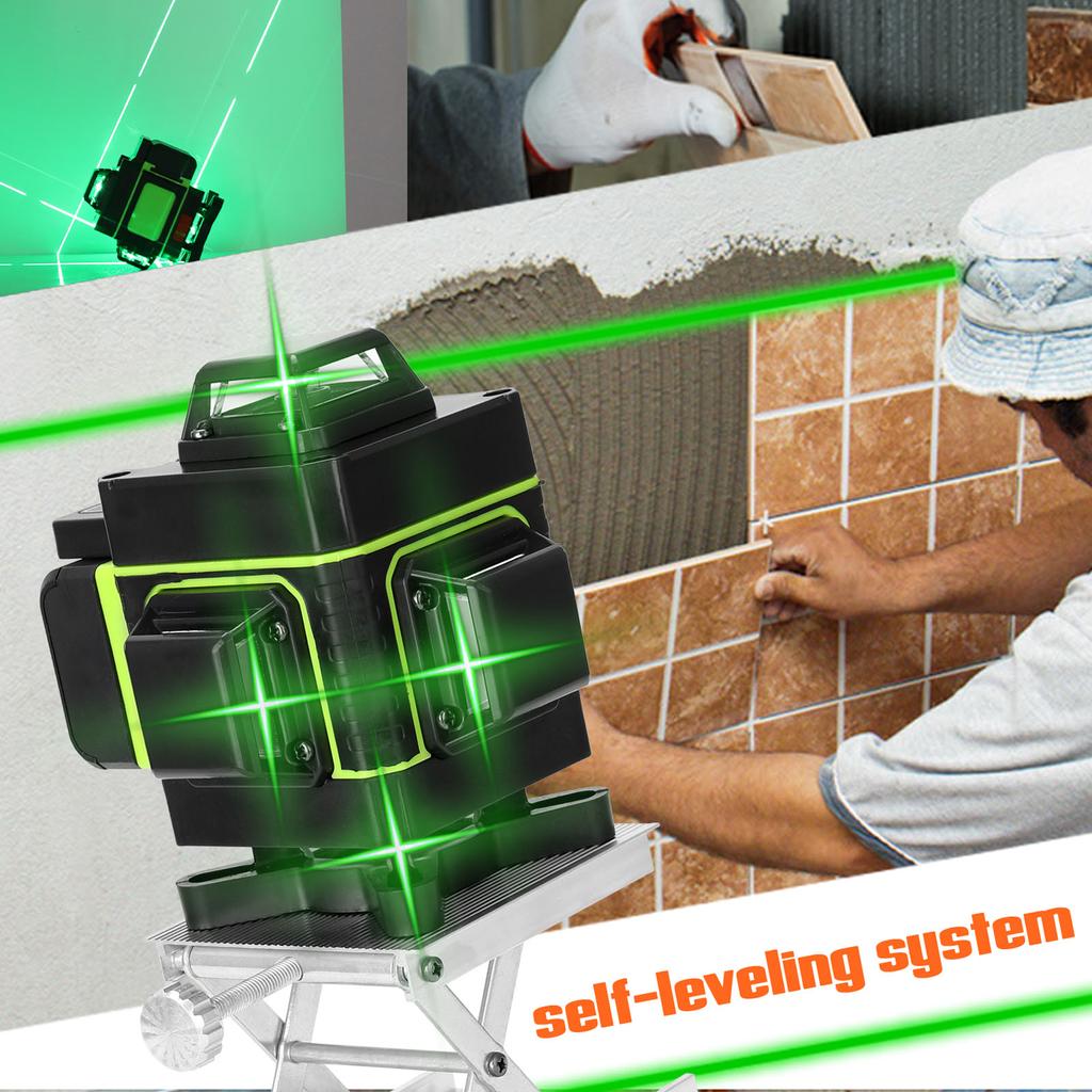 KKmoon Multifunktionales LCD-Display, 16 Linien, Laser-Nivelliergerät, vertikale horizontale Linie, 3 Grad