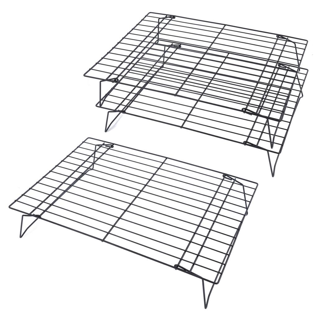 13 Inch Iron Baking Rack 3 Layer Non Stick Cooling Racks for Cooking Baking Cake Biscuits
