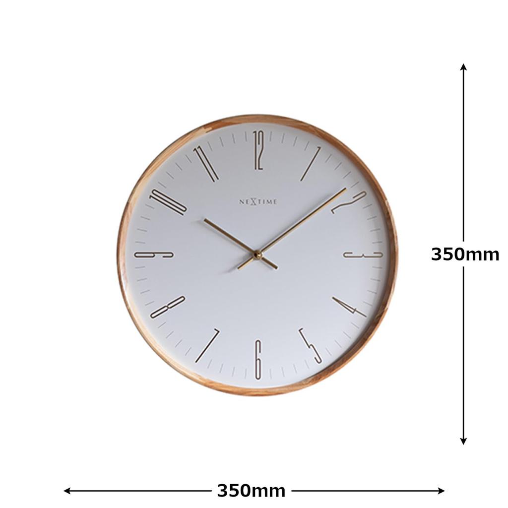 El Commune Wall Clock Thin M White NXT-J008