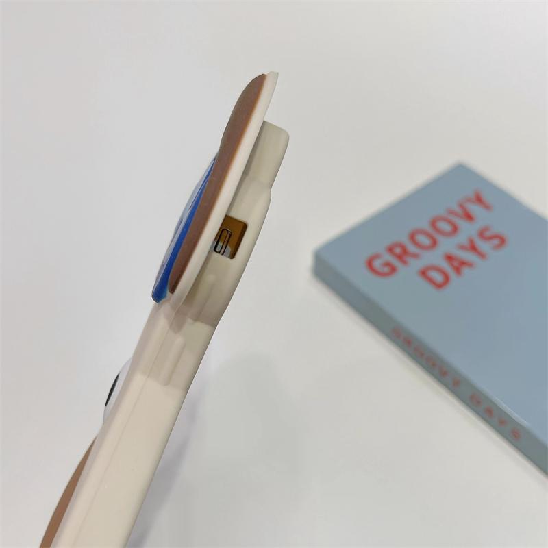 Süper sevimli 3D büyük yüz köpek + bebek kolye darbeye dayanıklı silikon telefon kılıfı için iphone 13 12 11 Pro Max yumuşak kapak