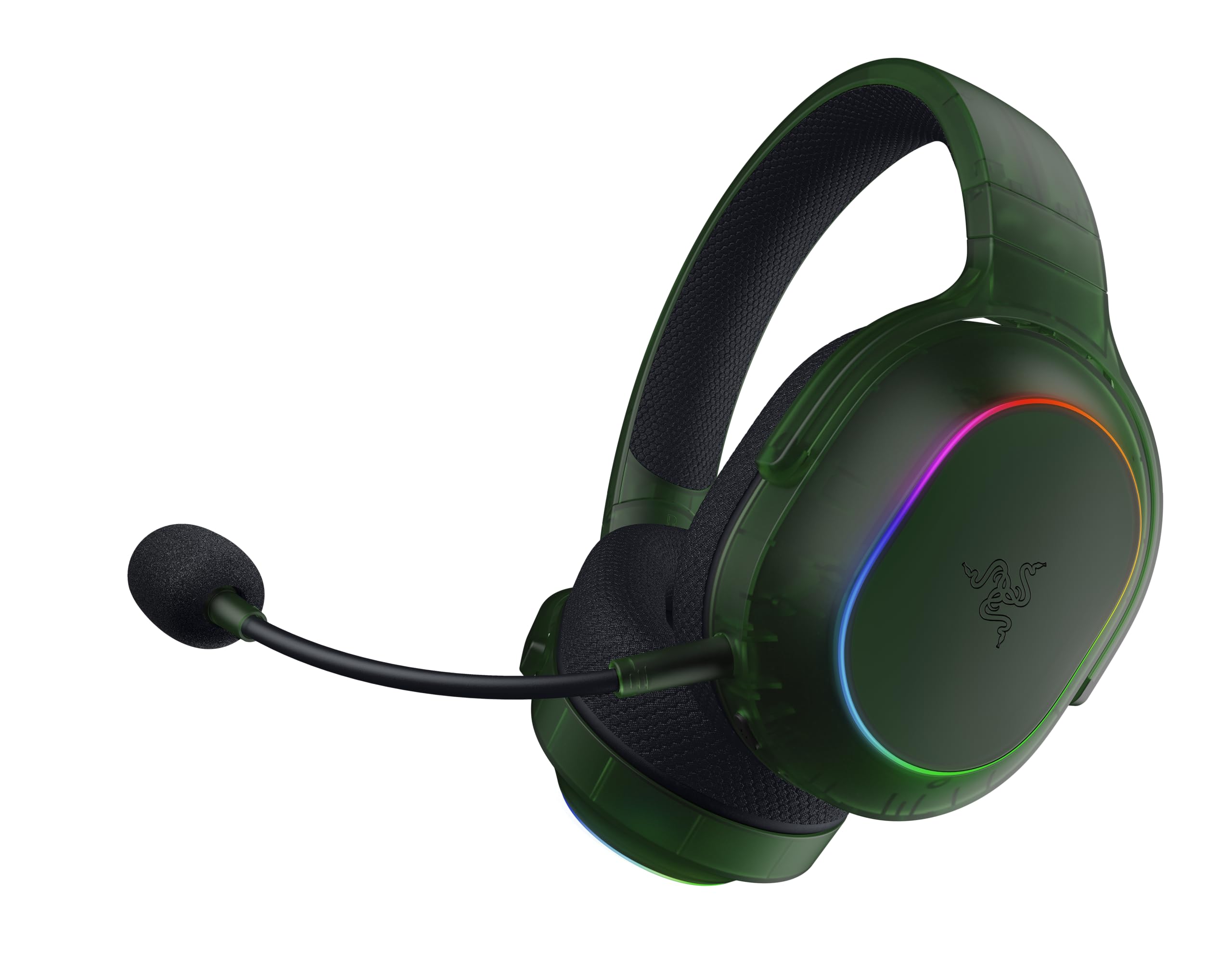 

Razer Беспроводная игровая гарнитура Barracuda X Chroma Phantom Green Edition Драйвер TriForce 40 мм Съемный микрофон HyperClear 70 часов работы Bluetooth ПК зелёный