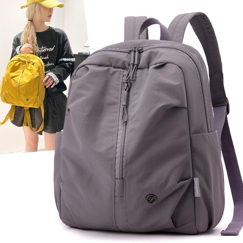 Fashionable Outdoor Sports Mountaineering Bag Lightweight Casual Versatile Backpack Solid Color Simple Travel Student School Bag