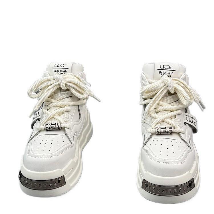 Męskie Sneakersy na Kostkę 2025: Jesienne Buty na Grubej Podeszwie, Podwyższające Wzrost, Niszowy Design, Modne i Wszechstronne Trendsetterskie Buty