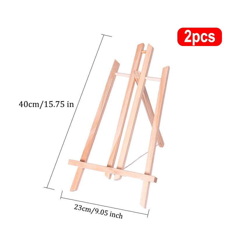 2pcs Tabletop Easel Stand,Mini Adjustable Wood Easel For Canvas,Painting,Artists,Classroom,Wedding,Party,Craft Show,Home Decor