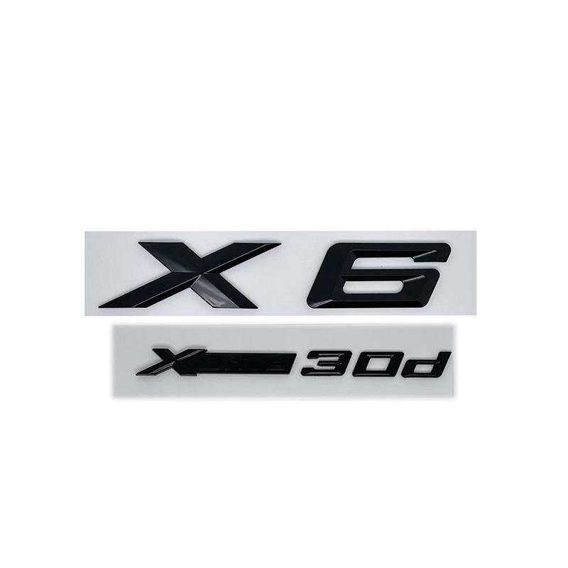 3D ABS Letter Badges for Trunk Emblem Suitable for BMW X6 Models E71 F16 E72 G06 As Well As XDRIVE 30d 28i 30i 35i 50i