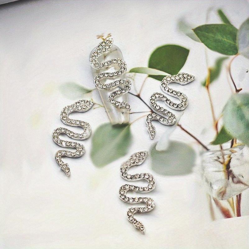 Holding Drill Snake Nail Jewellery Alloy Metal Nail Drill Three-dimensional Snake Around the Crooked Heart Drill DIY Accessories