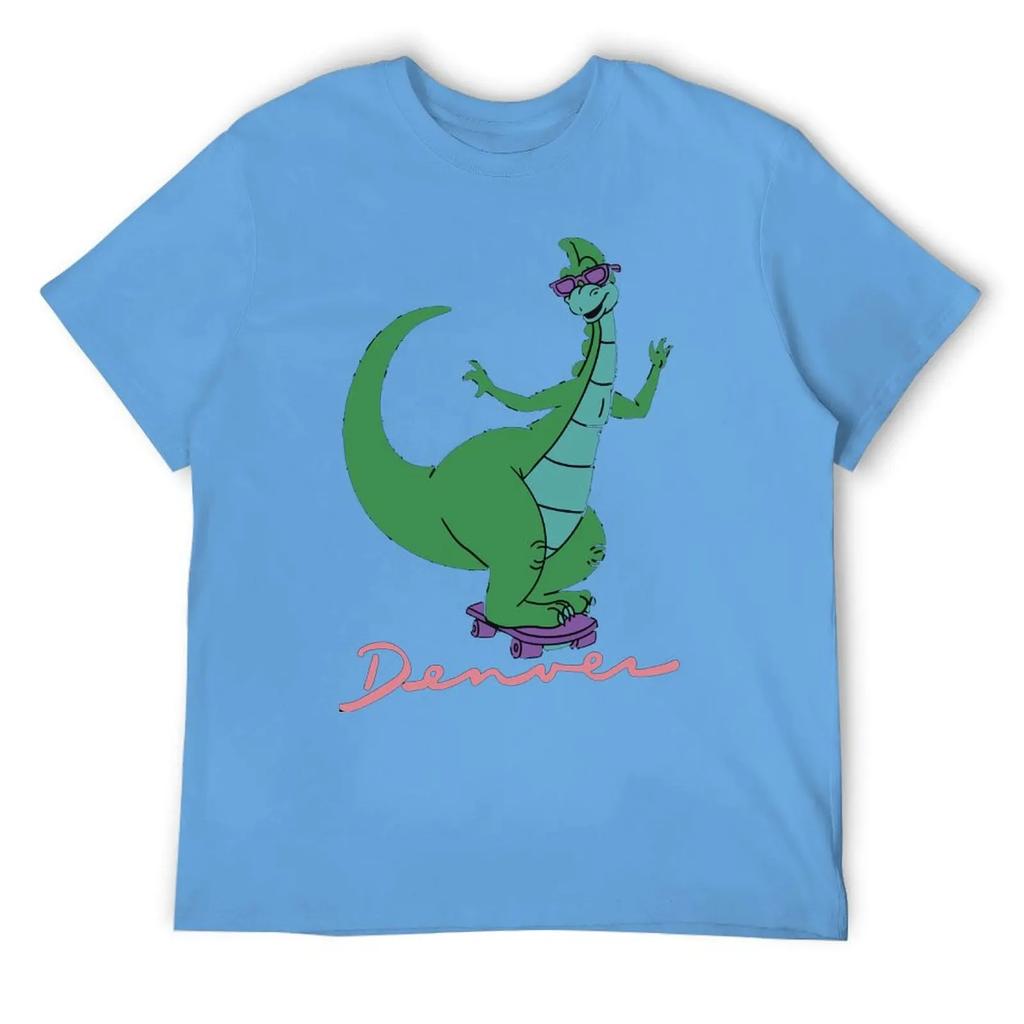 Denver The Last Dinosaur Mouse Pad For Sa T-shirt Harajuku Sport Top Tee Funny Graphic Travel Graphic USA Size