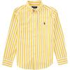 Camicia da uomo a maniche lunghe in cotone a righe vestibilità classica Polo camicie 710817005-014