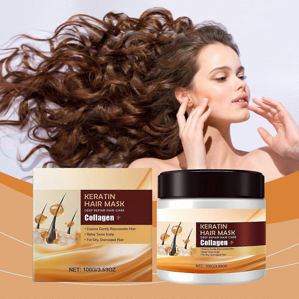AMZ Keratin Moisturizing Hair Mask Hydrates, Moisturizes, Makes The Hair Smooth, Shiny And Fluffy, And Cares For The Hair. Hair Moisturizing And Nouri