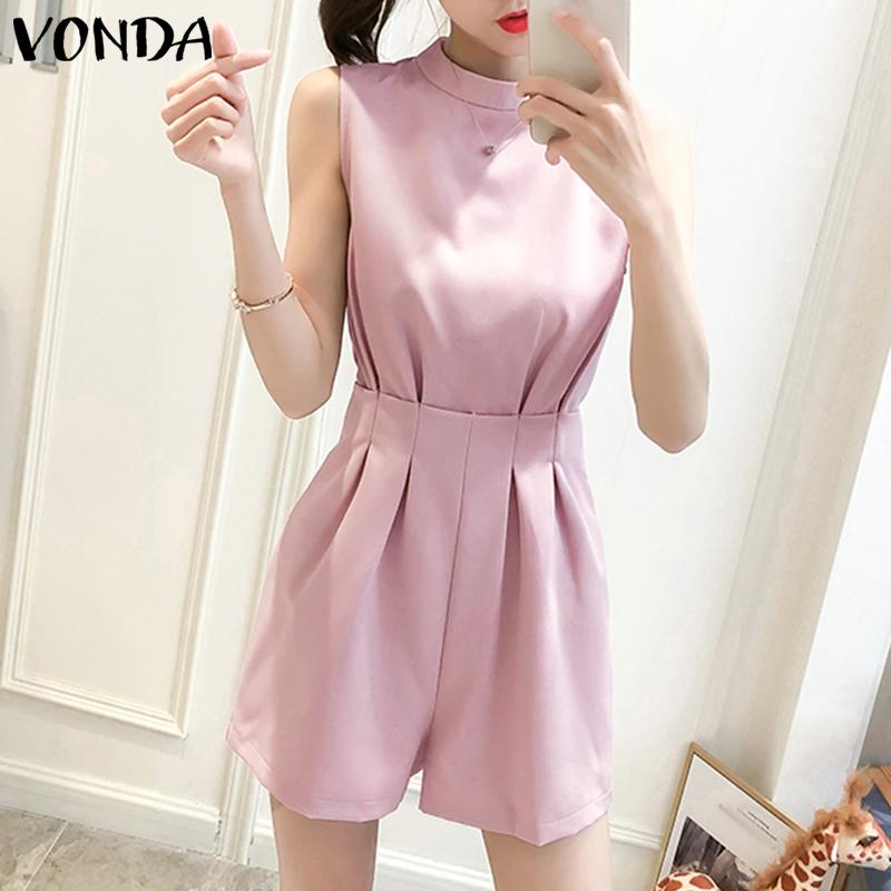 

Летние женские шорты VONDA без рукавов, шорты с талией, комбинезоны