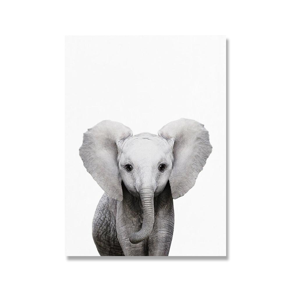 Giraffe Panda Elefant Leinwand Poster für Kinderzimmer Wand Kunst Bild Druck Tier Leinwand Malerei Nordic Kid Baby Schlafzimmer Kunst