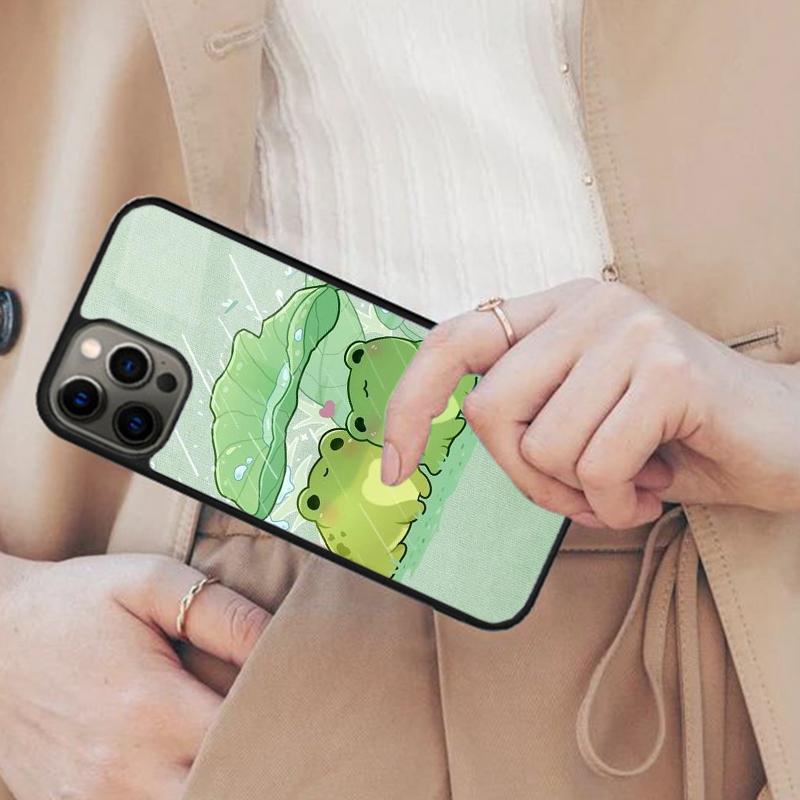 Kawaii Cute Frog Magnetic Phone Case For APPLE iPhone 17 Air 16 14 13 12 Pro Max 15 Plus Wireless Charge With MagSafe Cover