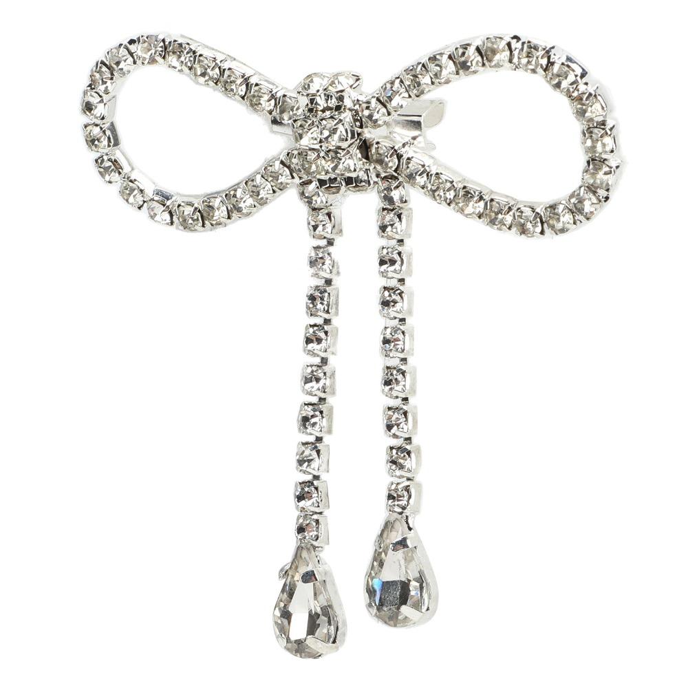 2pcs Rhinestone Design Rhinestone Bow Brooch Tassel Design Tassel Brooch Pin Celebrations