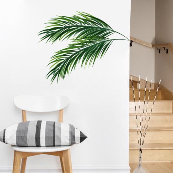 Tropische Pflanzenblätter, abnehmbarer Wandaufkleber für Wohnzimmer, Hintergrund
