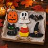 Retro Halloween Decor 6Pcs Tiered Tray Decor Ghost Black Cat Mummy Figurines