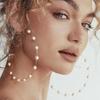 New Green Red Crystal Beaded Pendant Tassel Earrings for Women Exquisite Light Luxury Unique Design Personalized Girls Jewelry