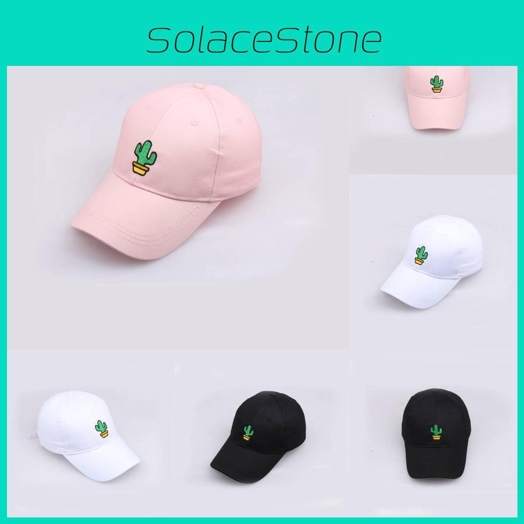 Plant Potted Cactus Embroidered Baseball Cap Men Women Outdoor Casual Hat Travel