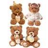 Süßer Teddybär Plüschtier Bubble Tea Geburtstagbär Stofftier mit Pyjama Kuchen Milchtee Schlafbegleiter Puppe Kindergeburtstag Geschenk
