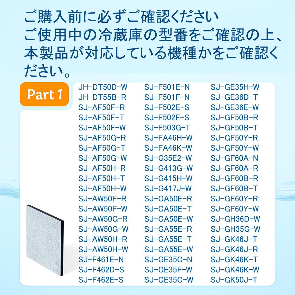 Compatible Sharp Refrigerator Ice Maker and Water Purification Filter Number Safety Tested In Pack of (Part 201337-0093H / 201337-0093) [Food Japan]