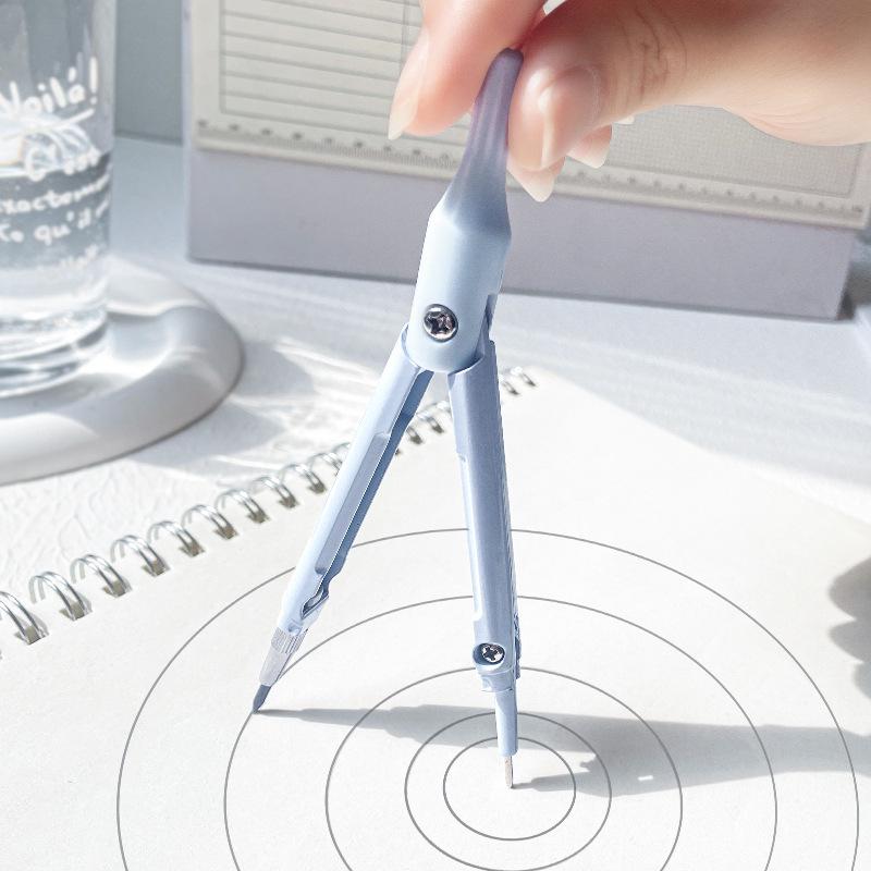 Multifunctional Compass Ruler & Pencil: 3-in-1 Tool for Students - Ideal for Exams and Learning.