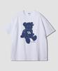 Geulaenpini Stitch Bär Oversized Kurzarm T-Shirt - Weiß
