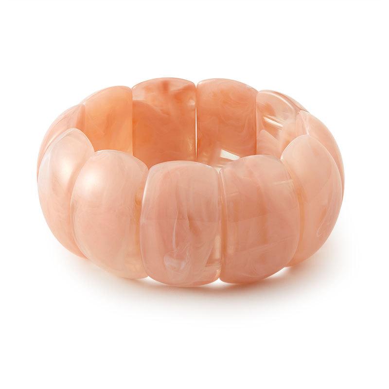 Винтажный Акриловый Браслет-Браслет Геометрический Широкий Массивный Эллипс Эластичная Веревка Браслет для Женщин Ювелирный Подарок