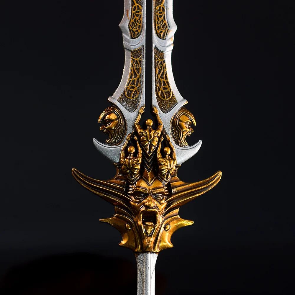 20cm God of War 4 Katana Sword Metal Anime Kratos Athena Blade Olympus Ghost Leviathan Chaos Real Japanese Katana Sabre Figure