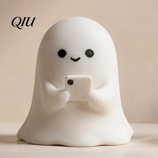 Whimsical Home Decorations Halloween Ghost Figurine, 3D Printed Cute Rock Statue, Statue Funny Coffee Table Centerpieces Shelf Mantel Ornaments Modern