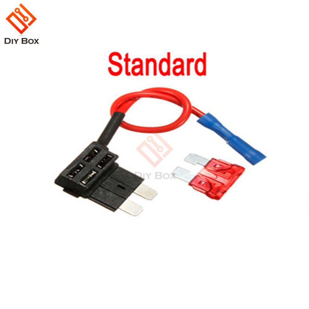 12V Fuse Holder Add-a-circuit TAP Adapter Micro Mini Standard ATM APM Blade Auto Fuse with 10A Blade Car Fuse With Holder