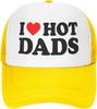 I Love Hot Dads Trucker Hat Mesh Baseball Cap Adjustable Summer Casual for Adults
