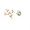 Wooden Bird And Brass Wall Art Hanging Ornament Collectible Decorative Office Crafts Bedroom Indoor