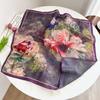 Summer new double-sided velvet scarf air-conditioned room with shawl women travel photo thin sunscreen 61 small square scarf
