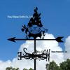 Weather Vane Ornament: Outdoor Wrought Iron Spray-Painted Roof Decoration Metal Craft