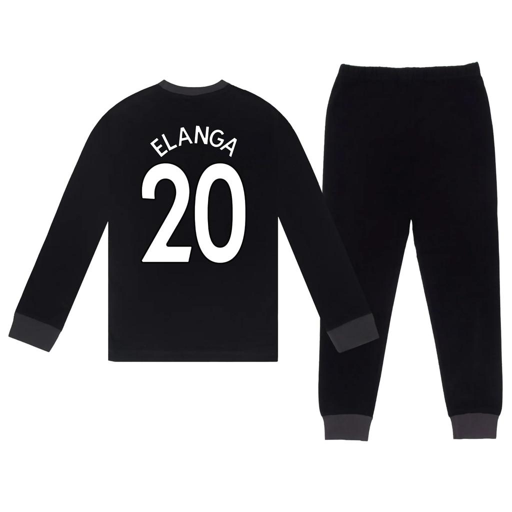 Newcastle United FC Boys Anthony Elanga 20 Long Pyjama Set