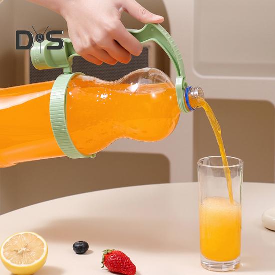 Beverage Handle with Bottle Opener Adjustable Bottled Drink Carrier Grip Pouring Handle Reusable Cola Soda Water Bottle Plastic Grab Handle