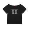 KITSCH&KISS Kk Crack One-Shoulder T-Shirt (Ssdknk-107)