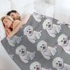 Cute and Floofy Bichon Frise by Robert Phelps Throw Blanket Bed linens Sleeping Bag for babies Decorative Sofa Blankets