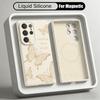 Goldern Sketch Butterfly Case For Samsung Galaxy S26 S25 Ultra S24 Plus S23 S22 Ultra Magnetic For Magsafe Liquid Silicone Cover