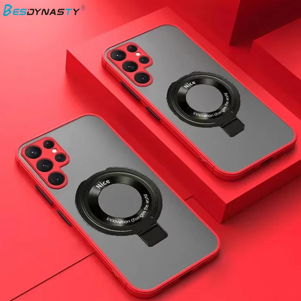 Matte Case For Samsung Galaxy S26 S24 FE S25 Ultra S23 FE S22 S21 Plus A53 A55 A54 Magnetic Wireless Charge Magsafe Cover
