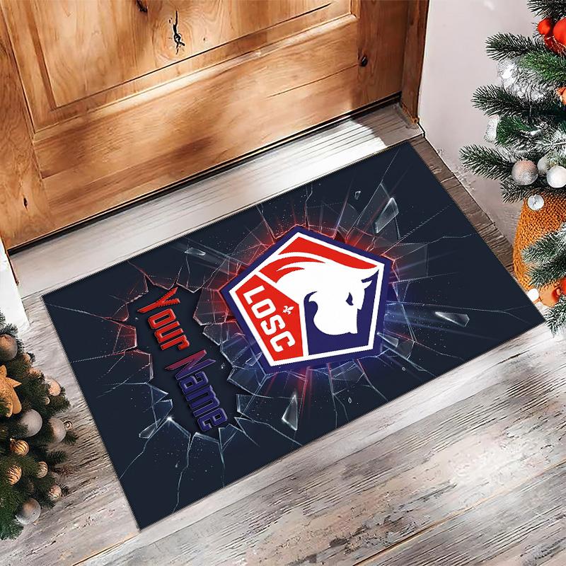 LOSC Lille Printed Crystal Velvet Rug Non‑Slip Crystal Velvet Carpet For Sofa Bedroom Indoor Home Decoration