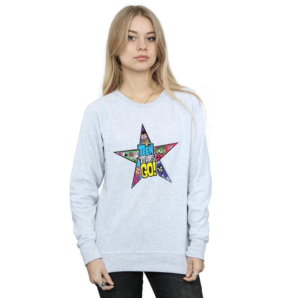 DC Comics Womens/Ladies Teen Titans Go Star Logo Sweatshirt