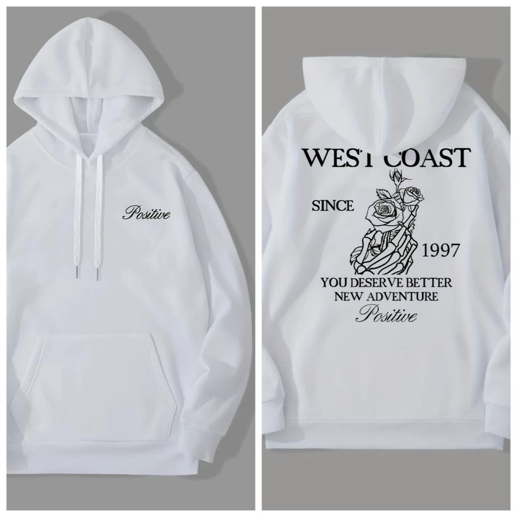 Vintage Harajuku West Coast Choppers Men Leisure Hoodie Drawstring Hood Sports Hiphop Sweatshirt Fall Winter Hoodie for Men