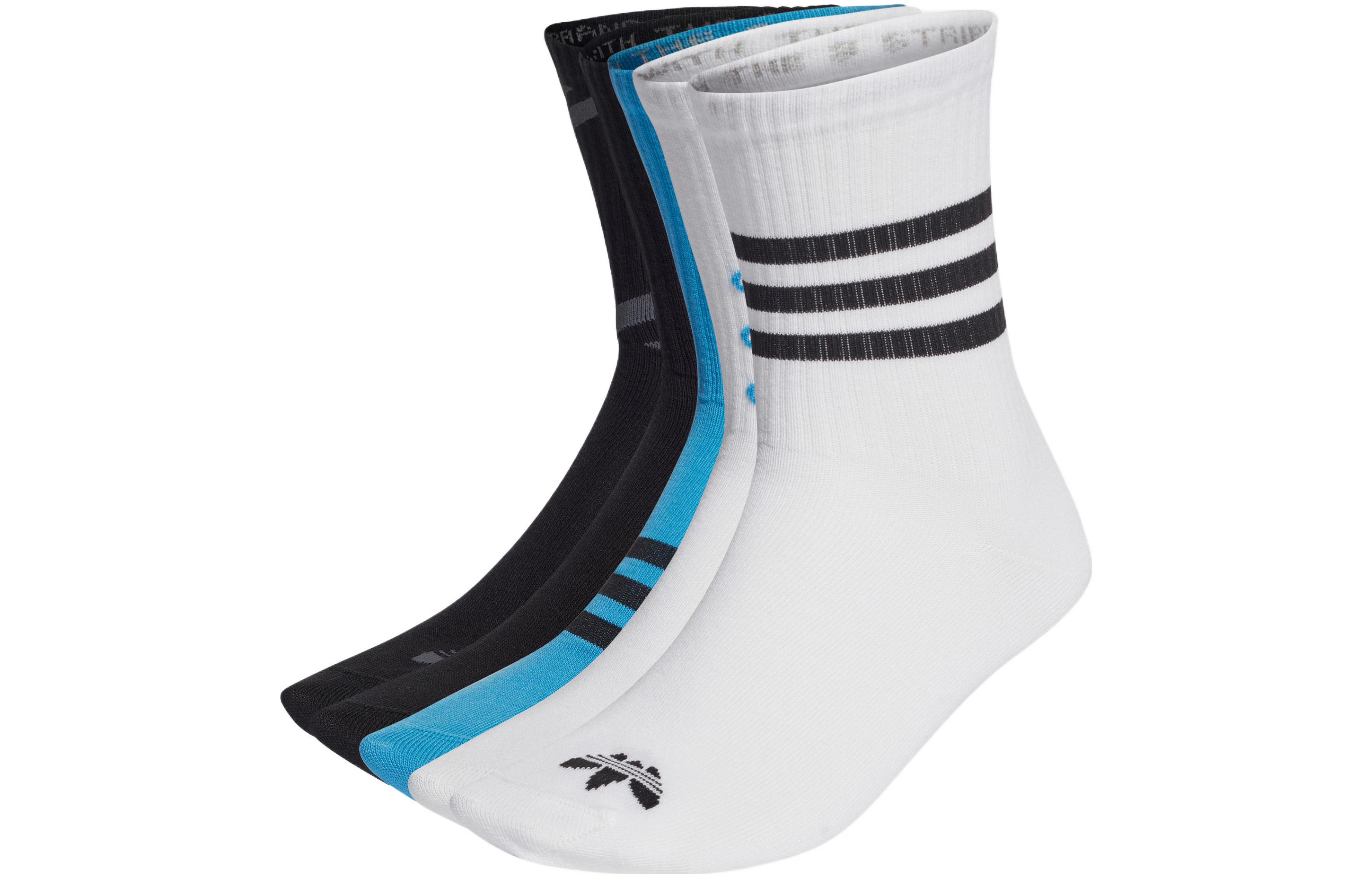 

Adidas Originals Crew Socks Unisex Combo Set White/Black/Blue HL9290 S