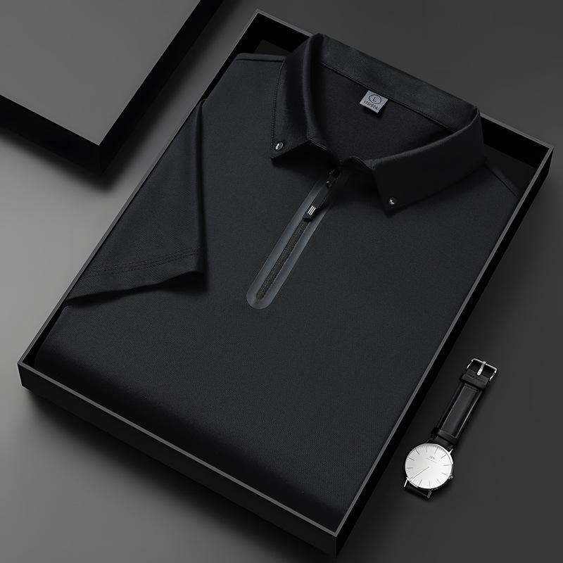 Ice Silk Shirt Men's 2026 New Trendy Half-sleeved Trendy Brand Men's Clothing High-quality Shirt Summer Short Sleeves