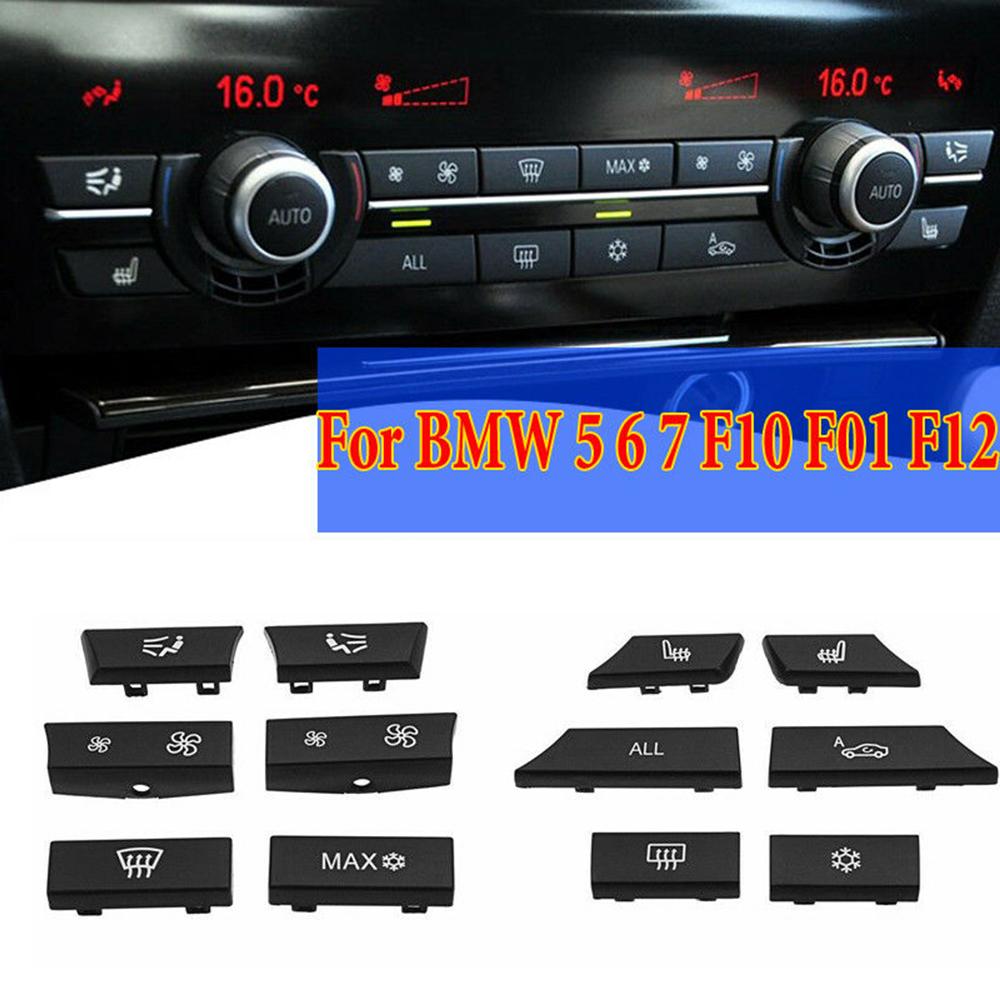 12 Button Key Caps AC Heater Switch Replacement for  BMW 5 6 7 F10 F01 F12 61319313923