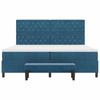 Box Spring Bed with Mattress Dark Blue 200 X 200 Cm Velvet