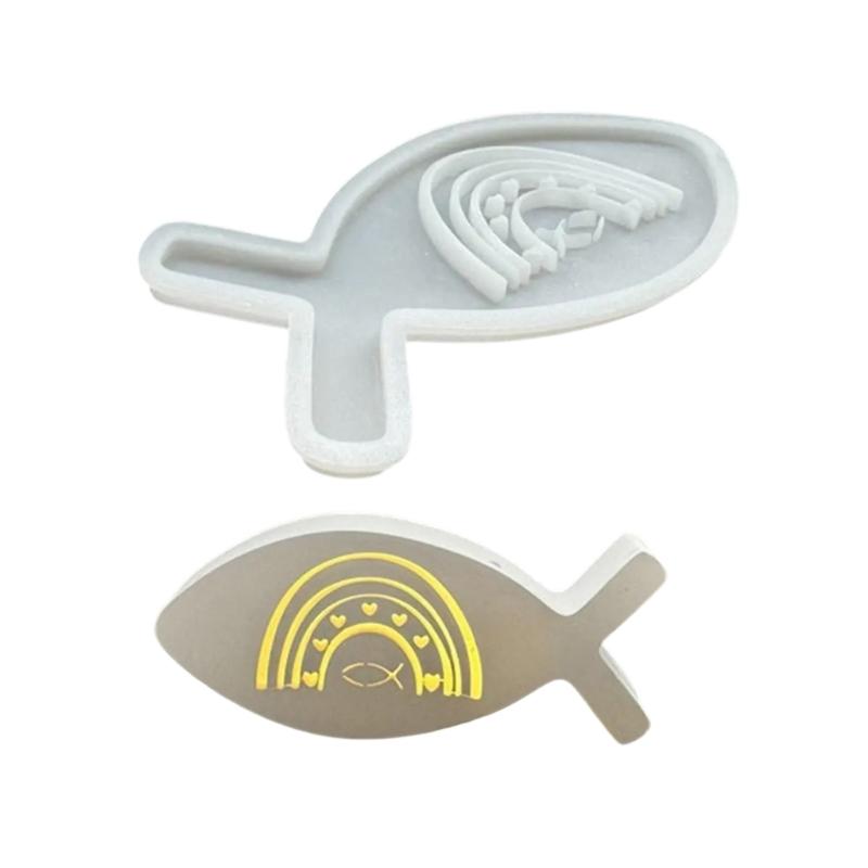 

Hollowed Fish Shape Silicone Candle Stand Molds for Candle Tealight Holder Gypsum Decoration Epoxy Resin Silicone Molds